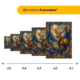Дерев'яний фігурний пазл puzzlean Благородство лісу, А3, Картонна коробка 200 елементів - мініатюра 2