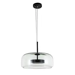 Світильник підвісний LED Levistella 909XL158-1 led (330) BK+CL, 9W, 1400мм, чорний + прозорий, три режими світла, для вітальні