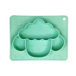 Силіконова тарілка-килимок "Баранчик" MGZ-0125(Turquoise) 18х23 см