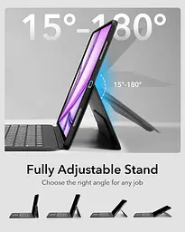 Чохол з клавіатурою та трекпадом ESR для iPad Air 13 дюймів (M3/M2, 2025/2024), магнітна знімна клавіатура з клавішами - мініатюра 4