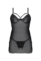 Пеньюар Passion DROSERA CHEMISE black, L/XL