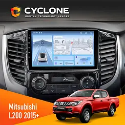Штатна магнітола Mitsubishi L200 2015+ Climate Cyclone C9-012 4x64, DSP, 4G Cyclone (НФ-00007962)