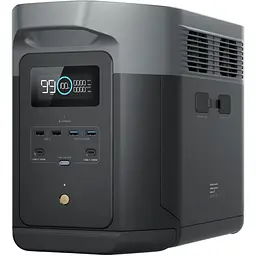 Портативна зарядна станція EcoFlow DELTA 2 Max (ємність 2048 Вт·год), 3000 циклів, потужність 2400 Вт (пікова 3100 Вт), 497*305*242 мм, вага 23 кг