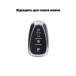 Чохол ключа Chevrolet чорний+золота окантовка TPU - мініатюра 2