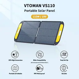 Сонячна панель Vtoman 110W 19V IP67 MC-4/Anderson/XT60/DC5521 - мініатюра 2