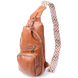 Стильна жіноча слінг сумка через плече з екошкіри Vintage 16х30х8 см sum0026959