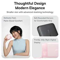 Зовнішній акумулятор Baseus EnerFill FC11 Digital Display Power Bank with Dual Built-in Cables 20000mAh 22.5W Cosmic Black (E0027S04) - мініатюра 10