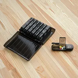 Органайзер для таблеток МВМ My Home PC-17, 7 днів 15.7х11.9х4.1 см чорний (PC-17 BLACK) - мініатюра 6