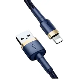 Кабель Baseus Cafule USB-A to Lightning 2m Gold/Blue (CALKLF-CV3) [169522] - мініатюра 4