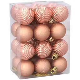 Набір ялинкових куль Chomik мікс 3 см 24 шт. рожевий (5900779877153_3)
