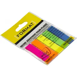Стікери-закладки Economix Light 12 х 45 5 неонових кольорів, 100 штук (20) E27945