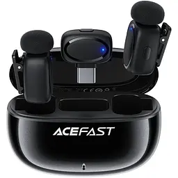 Мікрофонна система Acefast бездротова R2 wireless lavalier microphones чорний