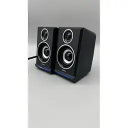 Колонки для комп’ютера JEDEL S-578, 2.0, 6 Вт, USB живлення, mini jack 3.5 мм, RGB підсвічування, чорні - мініатюра 2