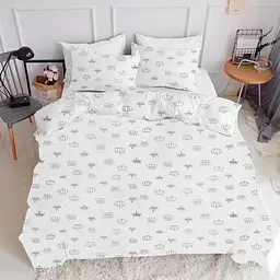 Підковдра полуторна Cosas Grey Crown 160х220 см (CrownGWhite_160q) - мініатюра 3
