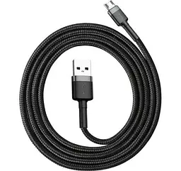 Кабель Baseus Cafule Cable USB for Micro 2.4 A 1 м Gray Black (CAMKLF-BG1) - мініатюра 2