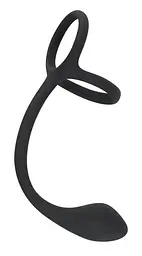 Ерекційне кільце Orion Black Velvets CockBall Ring+Plug - мініатюра 2