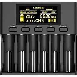 Універсальний зарядний пристрій LiitoKala Lii-S6 EU на 6 каналів + автомобільний кабель - мініатюра 2
