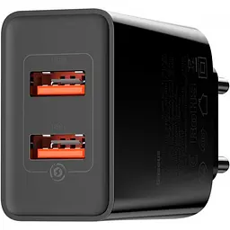 Мережевий зарядний пристрій Baseus Speed ​​Xiaomini 2USB QC3.0 18W 3A CCFS-V01 Black - мініатюра 5