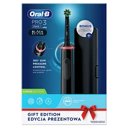 Електрична зубна щітка Oral-B Pro 3 3500 СrossAсtion + футляр, чорна - мініатюра 3