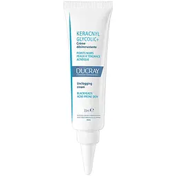 Очищающий скраб для лица Ducray Keracnyl Glycolic+ от черных точек, 30 мл