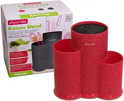 Колода для ножів Brash Stand потрійна пластикова Kamille Ø22х11 см Ø16х11 см kuh0007465 - мініатюра 8