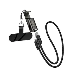 Кабель Hoco X126 Experto PD30W lanyard charging data cable iP(L-0.35M) Black