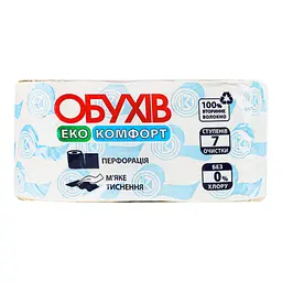 Папір туалетний Обухів Комфорт, на гільзі, 1 шар, 2 шт. - мініатюра 2