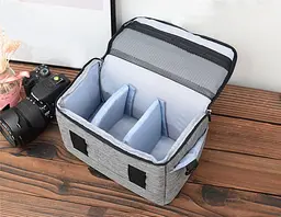 Фото сумка Canon EOS універсальна + дощовик Сірий з чорним (IBF037SB) - мініатюра 6