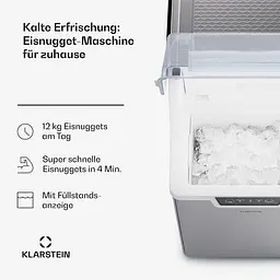 Льодогенератор Klarstein Wallberg Nugget Ice Maker 12 кг/24 год (10045386) - мініатюра 3