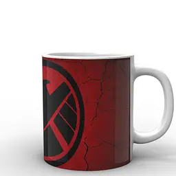 Кухоль GeekLand білі Агенти Щ.И.Т Agents of S.H.I.E.L.D. логотип на червоному тлі AS.02.008 330 мл червоний - мініатюра 3