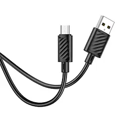 Кабель Hoco X88 Gratified Micro-USB чорний 6931474783325 - мініатюра 1