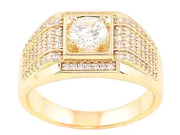 Перстень XUPING Позолота 18K "Інкрустація цирконієм" (261124) р.19.5