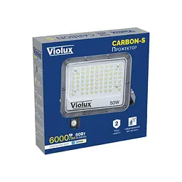 Прожектор LED Violux CARBON-S 50W 5000K 6000lm IP65 з датчиком ( 400232 ) - мініатюра 2