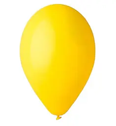 Кулька повітр. латексна 12"/30см жовта №G110/11021(100) поштучно