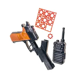 Іграшковий пістолет B60 з пістонами та іграшковою рацією Golden Gun 252GG