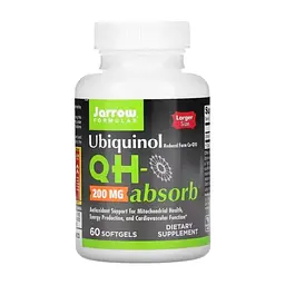 Антиоксидант Jarrow Formulas Убіхінол 200 мг, Ubiquinol QH-Absorb, 60 желатинових капсул (JRW06026)