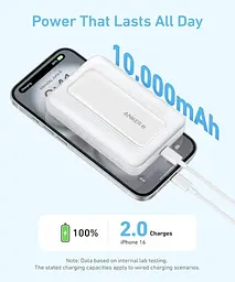 Зовнішній акумулятор Anker Zolo Magnetic Power Bank 10000mAh 30W Wireless Portable Charger (A1685011) - мініатюра 3