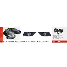 Протитуманні фари для Ford Focus II 2009-2011 H11 12V 55W з проводкою Комплект (FD-353) - мініатюра 3