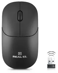 Миша REAL-EL RM-313W Wireless, Black, бездротова, USB, оптична, 1000 dpi, 2 кнопки, 2xAAA - мініатюра 4