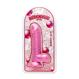 Фалоімітатор з ароматом жуйки - Toyz4lovers Delicious Dildo Bubble Gum, 18 см - мініатюра 1