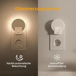 Світлодіодне нічне світло з підсвіткою з диммірним Lyridz Night Light Socket with Twilight Sensor Паковання з 2 Socket Light - мініатюра 7