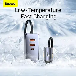 Адаптер автомобильный BASEUS Share Together PPS multi-port Fast charging car charger with cord |2USB/2Type-C, - мініатюра 3