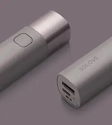 Ліхтарик + павер банк Solove X3S Portable Flashlight USB-C сіро-коричневий (purple) - мініатюра 5