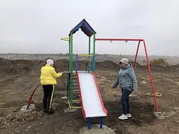 Дитячий ігровий комплекс для вулиці "Гамма" з гойдалками і гіркою - мініатюра 5