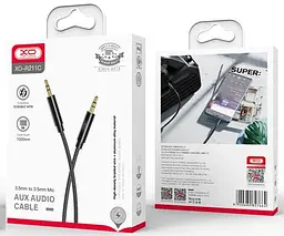 Кабель XO NB-R211C Audio Cable 1.0m Чорний - мініатюра 2