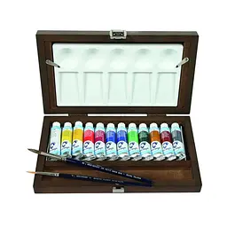 Набір акварельних фарб Van Gogh 12х10 мл пензлі - 2 шт палітра Royal Talens (8712079048914) - мініатюра 6