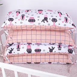 Захисна подушка-борт MirSon Kids Time 18-0004 Pink Cactus, розовая, 4 шт. - мініатюра 7