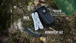 Мультитул Ganzo Multi Tool (G202), Сріблястий - мініатюра 9