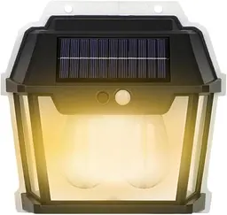 Потужний настінний сонячний світильник із датчиком руху Solar HW-999-2 акумуляторний вуличний ліхтар Чорний - мініатюра 3