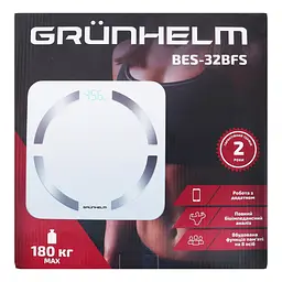 Ваги фітнес Grunhelm BES-32BFS максимальна вага 180 кг білий (105925) - мініатюра 2